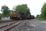 CSX 3150 & 3305 work hard lifting the coke loads of W210 eastward